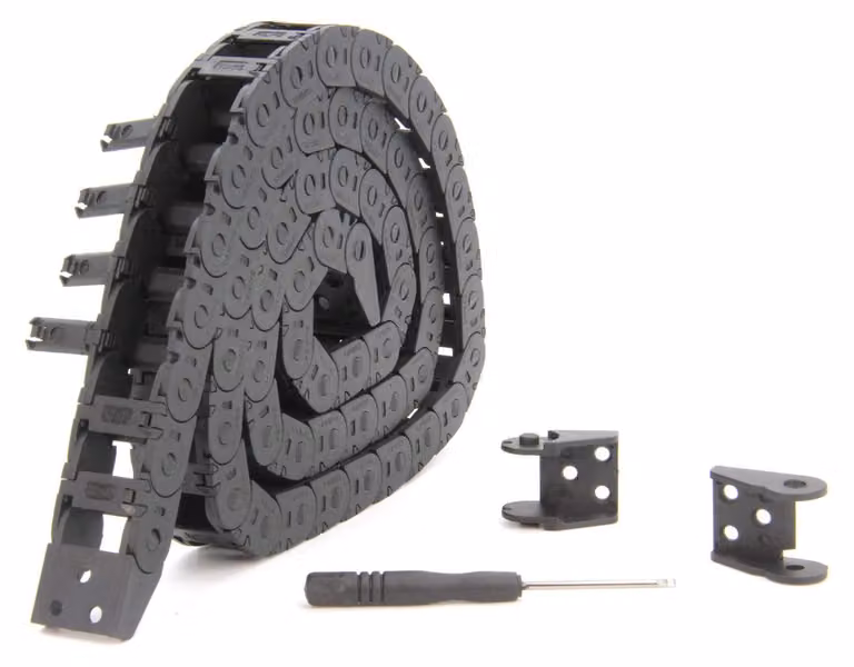 Supporto per cavi R18, 10 x 15 mm, 1 metro, in plastica nera