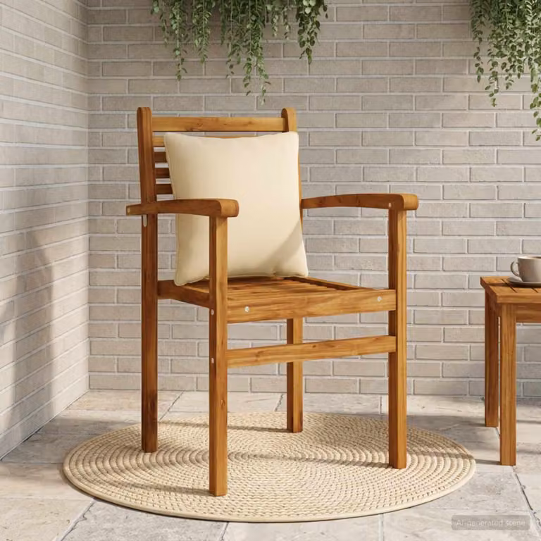 Cuscino per schiena vidaXL PUTTEN in poliestere beige con rivestimento rimovibile e lavabile in lavatrice