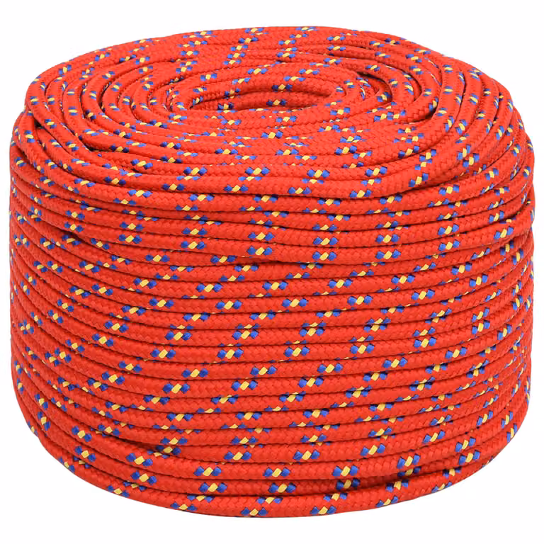 Corda multiuso vidaXL in plastica rossa da 8 mm, lunghezza 250 m