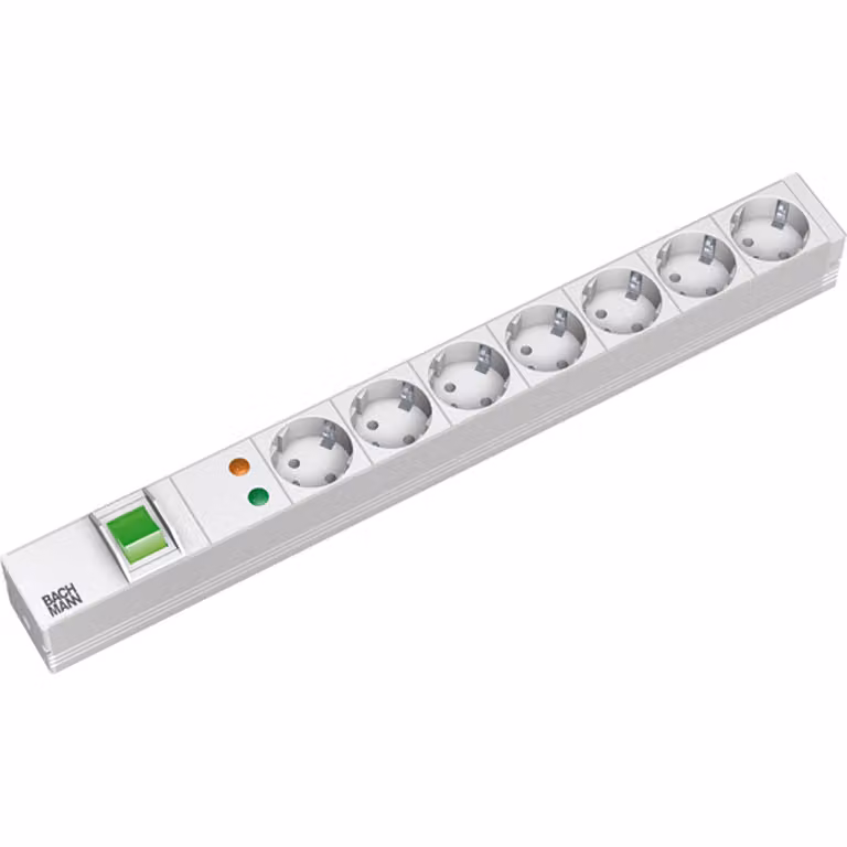 Bachmann - Prolunga (montabile a rack) - 7 connettori di uscita - 1U - 48,3 cm (19") (333.405)