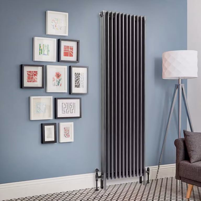 Radiatore Verticale a Tripla Colonna Tradizionale Peltro - 1800mm x 560mm - Regent