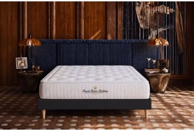 Kit rete e materasso matrimoniale Buckingham Royal Palace Bedding in memory foam bianco, L/P/H: 180 x 200 x 30 cm