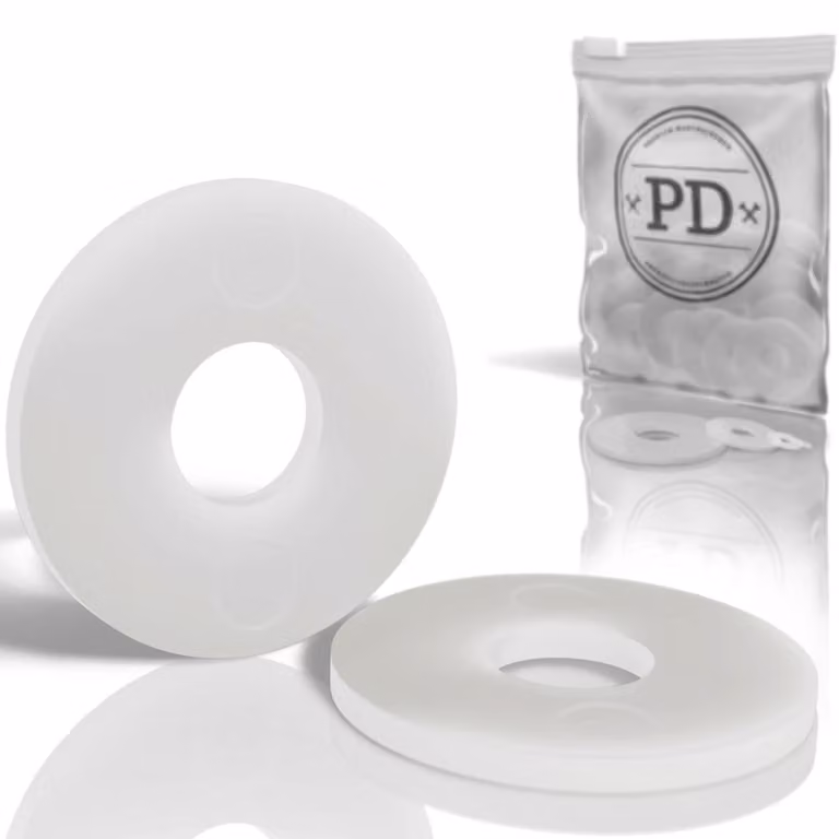 Rondelle in plastica PD® M20 - Nylon PA di alta qualità | 10 pezzi – Bianco