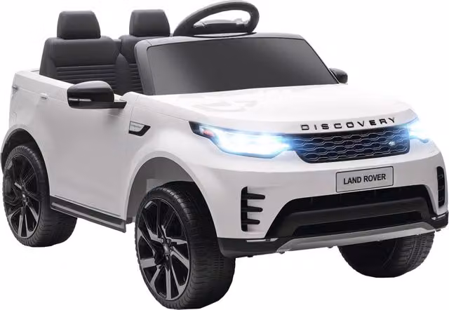 Macchina Elettrica per Bambini Land Rover Discovery 12V con Telecomando Bianco – 1