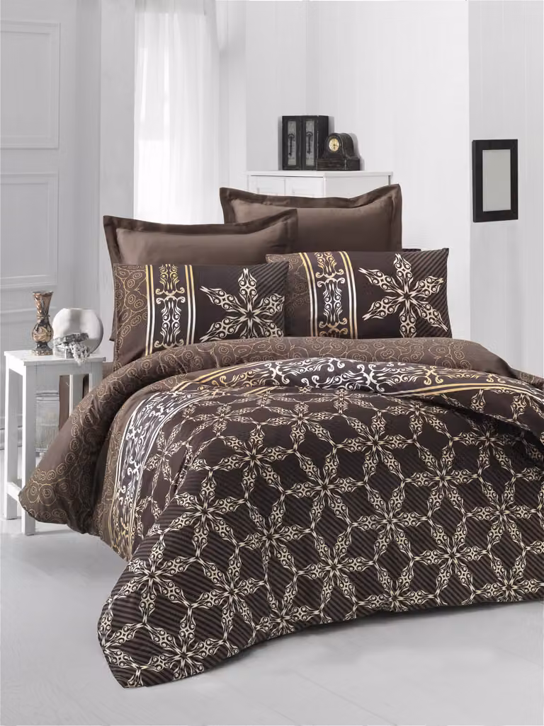 L'Essentiel Linge de Maison, Alisa- VCT3347, marrone, piumino, 100% cotone sateen