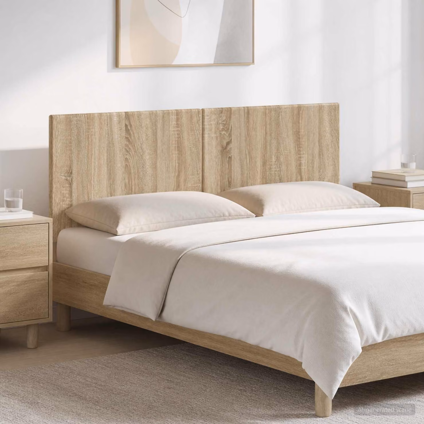 Testiera da muro vidaXL BREDA in legno ingegnerizzato Rovere Sonoma marrone L: 142 cm, H: 50 cm, P: 12,4 cm