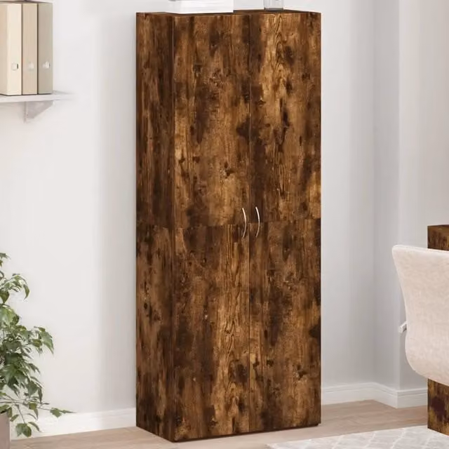 Schedario moderno vidaXL in MDF marrone con ante a battente, L/P/H: 60 x 32 x 153 cm