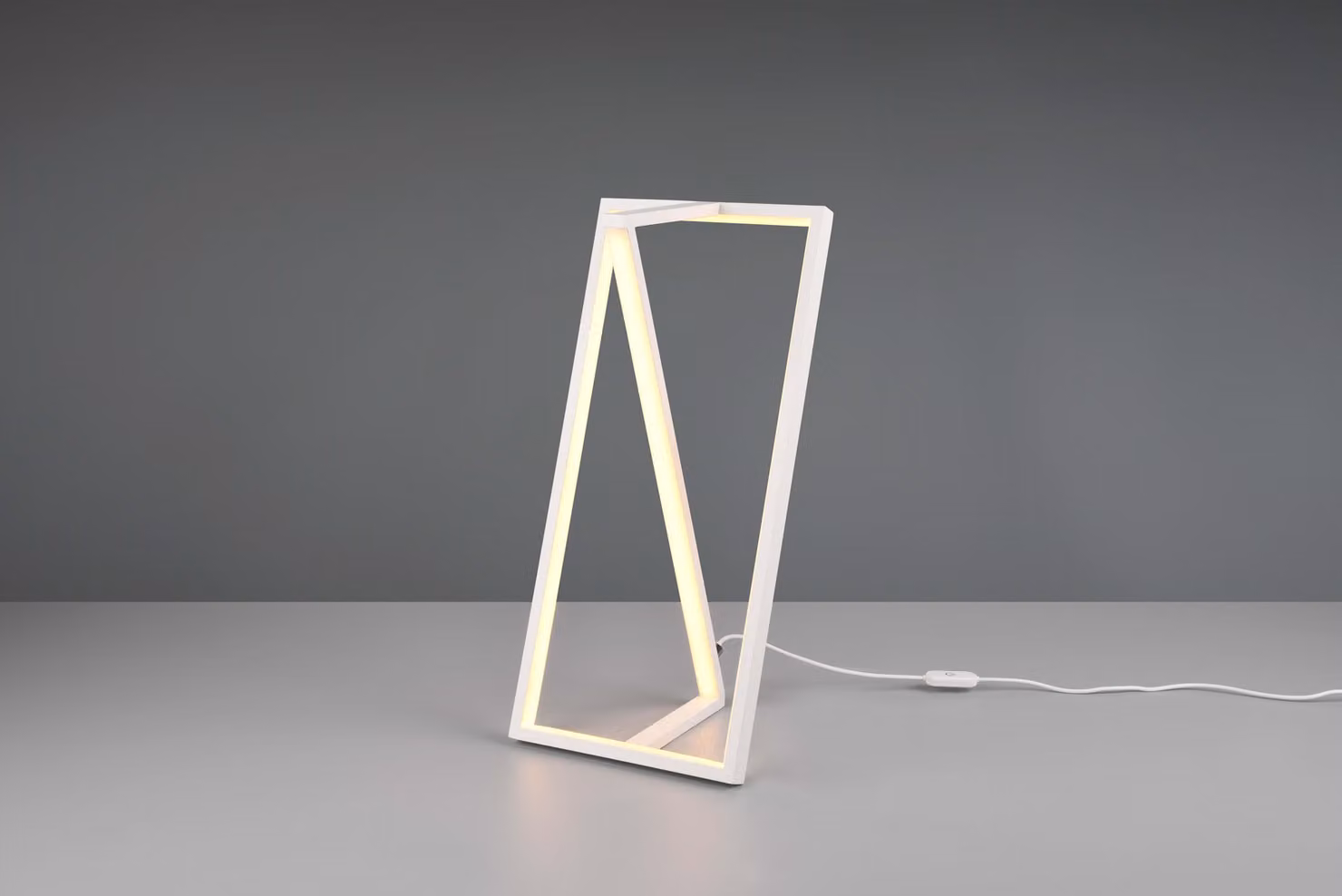 Lampada da tavolo LED EDGE bianco-oro 9W, tonalità di bianco, 950 lm, metallo, dimensioni: 44x21x17,5 cm, IP20, Trio