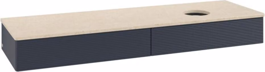V&B Mobiletto con struttura frontale - illuminazione Antao 160x50cm, WBP-colore botti., md bl. m Lac