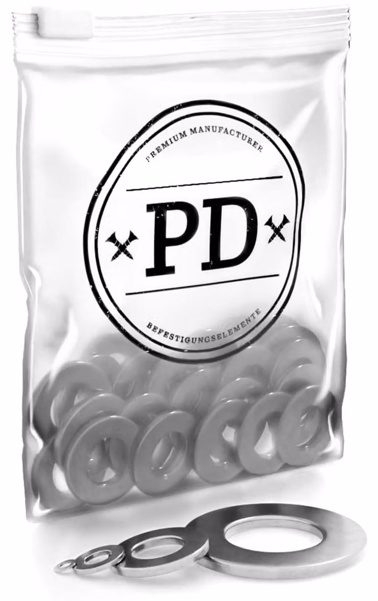 Rondelle di supporto M16 (DIN 125) | Acciaio inossidabile A4 (V4A) | Confezione da 25 pezzi
