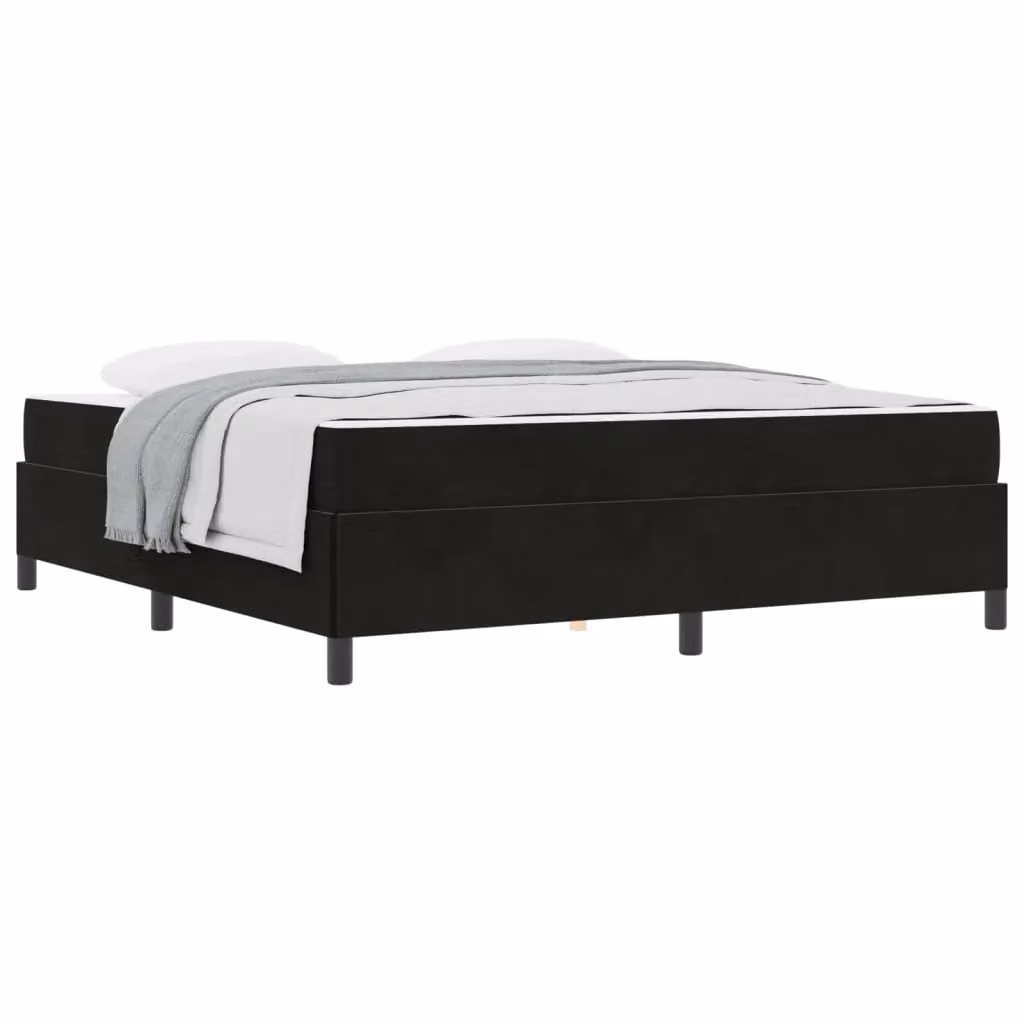 Struttura letto imbottita vidaXL in tessuto nero con materasso L: 180 cm, P: 200 cm, H: 203 cm – 2