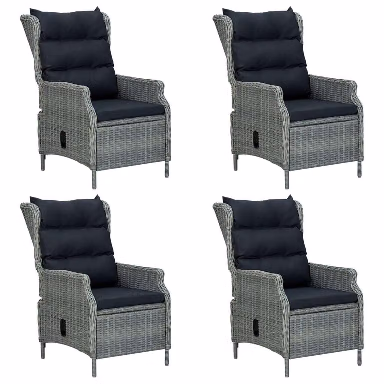 Set Mobili da Pranzo per Giardino 5 pz Grigio Chiaro