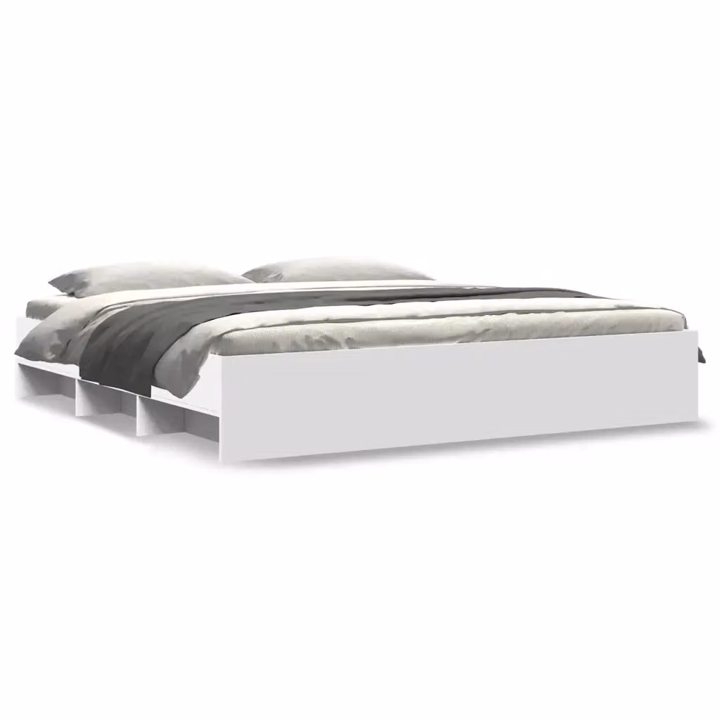 Struttura Letto Design Mania Bianco con Doghe in Legno L: 180 cm, P: 200 cm, H: 35 cm – 2