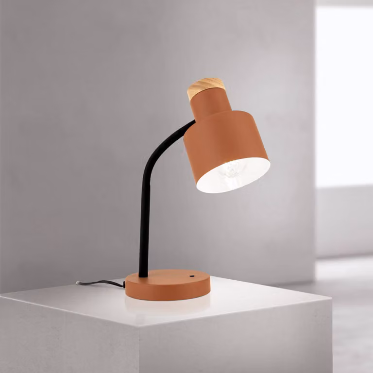 ORION Lampada da scrivania Gili, Rosso, Soggiorno / Sala da pranzo, Metallo, Moderno, Lampada da tavolo