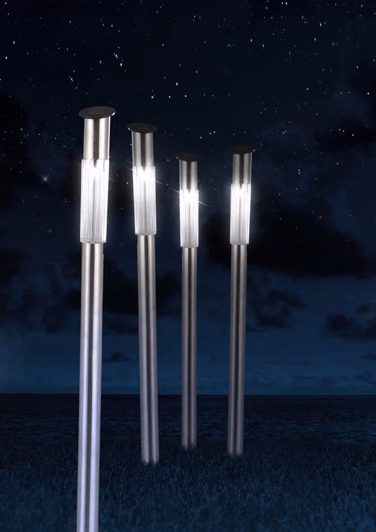 Globo luce solare in acciaio inox, 1xLED; 33961-3