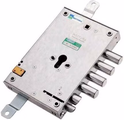 Serratura elettrica Mottura 8537 con cilindro a destra colore argento