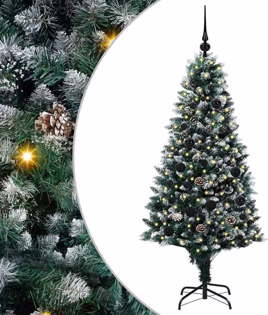 Albero di Natale artificiale con 150 LED Verde 150 cm