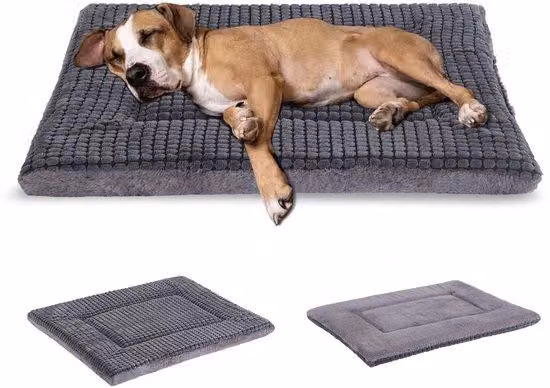 Cuccia ortopedica per cani, cuscino lavabile, morbido tappetino per cani, cuscino reversibile morbido e caldo per cani di piccola, media e grande taglia, XH079 (106x71x4 cm, grigio chiaro)