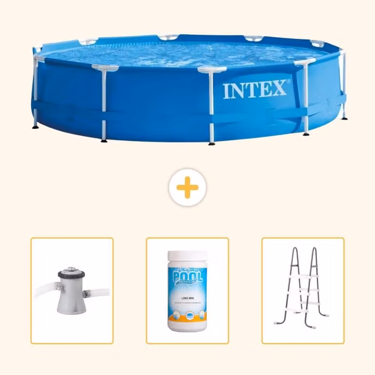 Piscina autoportante rettangolare - 305x76 cm - 4 pezzi - SCB84