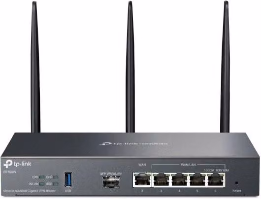 Router Wireless TP-Link Omada ER706W Dual-Band Gigabit Ethernet con porta USB-A, Nero