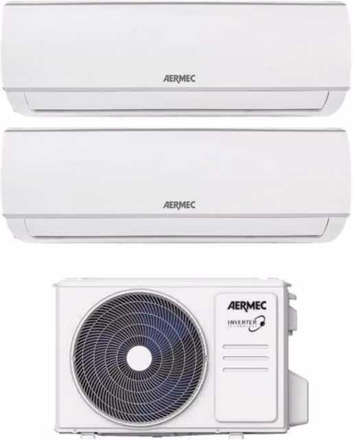 Condizionatore Dual Split Aermec SGE 9+12 con MGE520 R-32 Bianco con Wi-Fi e Controllo via App