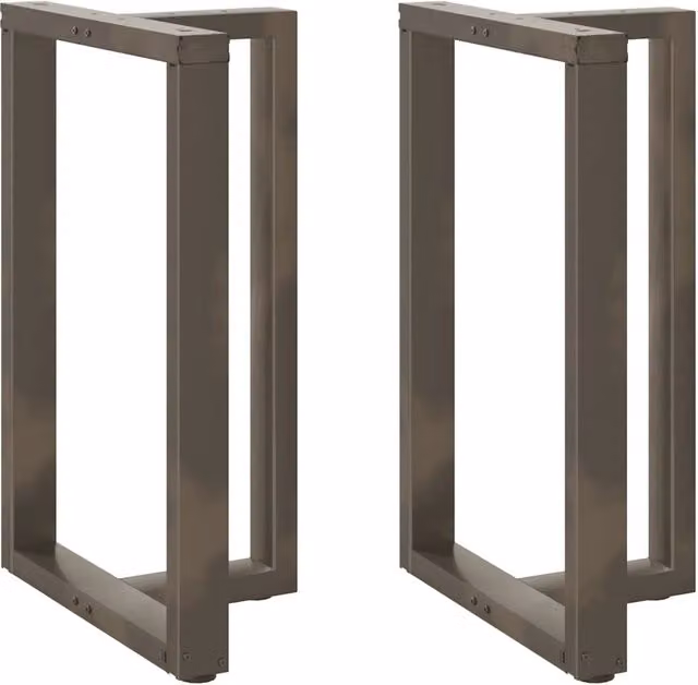 Coppia di gambe per tavolo da bar a forma di T vidaXL in metallo nero L/P/H: 60 x 35 x 90-91 cm