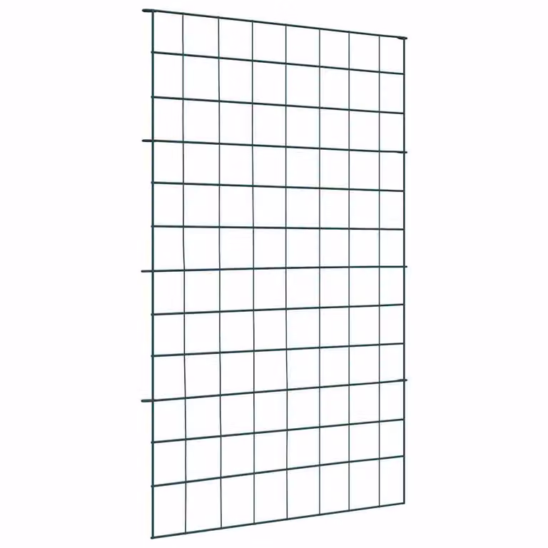 vidaXL Set di 8 pezzi di recinzione per stagno in acciaio verde, L: 50 cm, H: 80 cm
