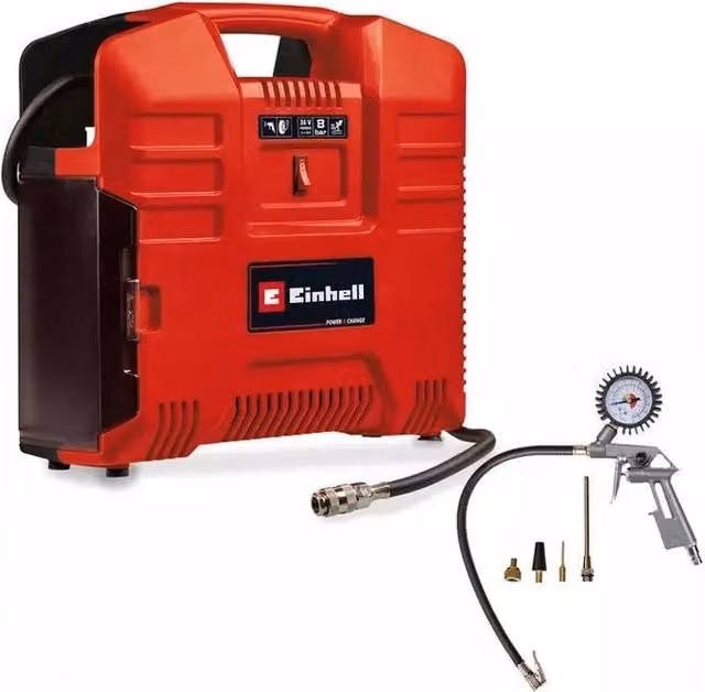 Einhell TE-AC 36-8 Power X-Change Compressore portatile a batteria 36V 130 l-min 8 bar Nero Rosso