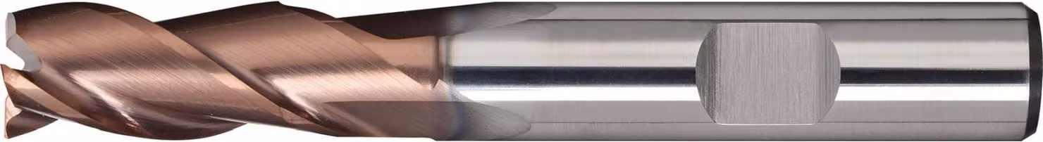 Fresa a scanalatura DIN 6527 L tipo N, diametro nominale 20 mm, VHM TiAlN DIN 6535 HB, numero di taglienti 3, lunga