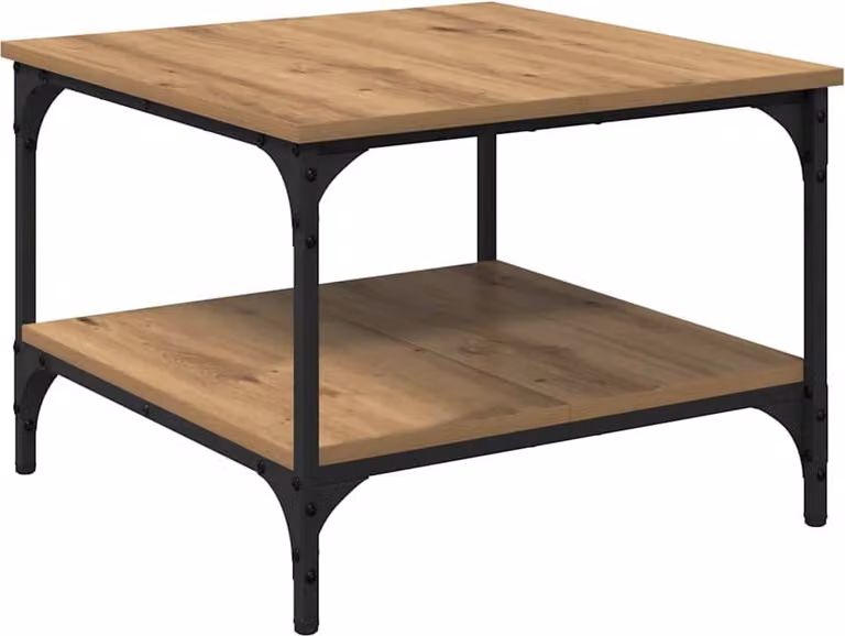 Tavolino da salotto Rovere artigianale 55 x 55 x 40 cm