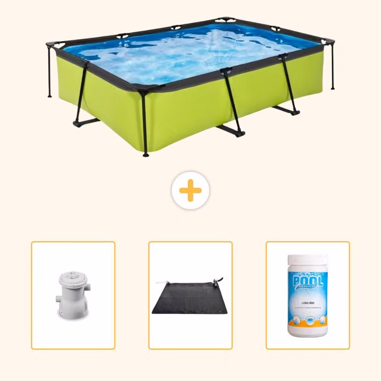 Piscina fuori terra rettangolare - 300x200x65 cm - 4 pezzi - Modello SCB80