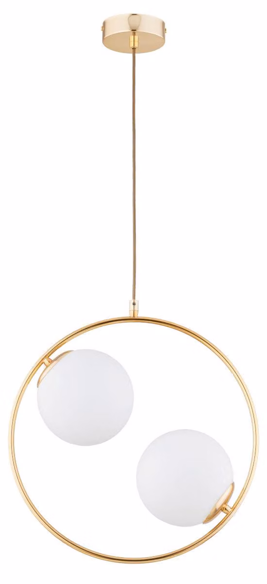 Lampada a sospensione AVIA oro-bianca 2xE14x10W in metallo, dimensioni: 85x15x38,5 cm, IP20, Alfa