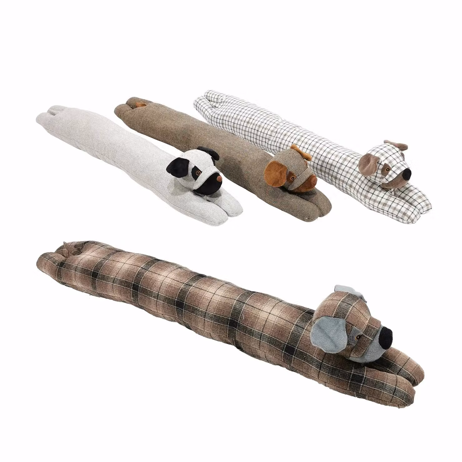Paraspifferi per porte con decorazione cagnolino Vestiamo Casa in poliestere multicolore, Lunghezza: 85 cm