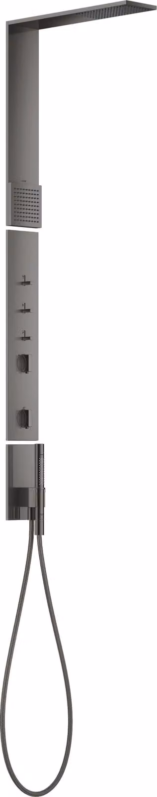 hansgrohe AXOR ShowerComposition Panneau de douche, avec thermostat, douche de tête 110/220, douchette dépaule, accessoires inclus, 12595330, 12595330