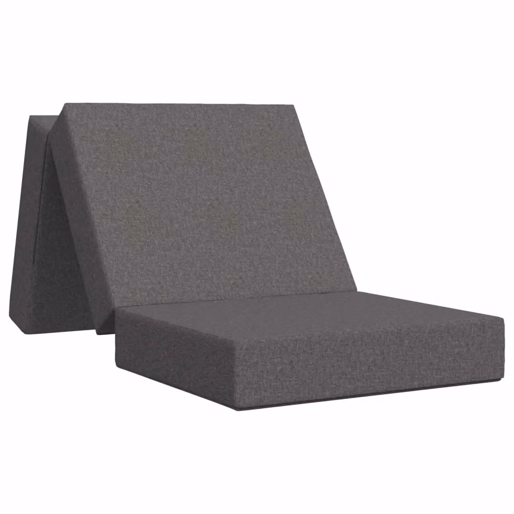 Divano Letto Pieghevole Moderno vidaXL Grigio con Rivestimenti Rimovibili L/P/H: 190 x 90 x 15 cm – 2