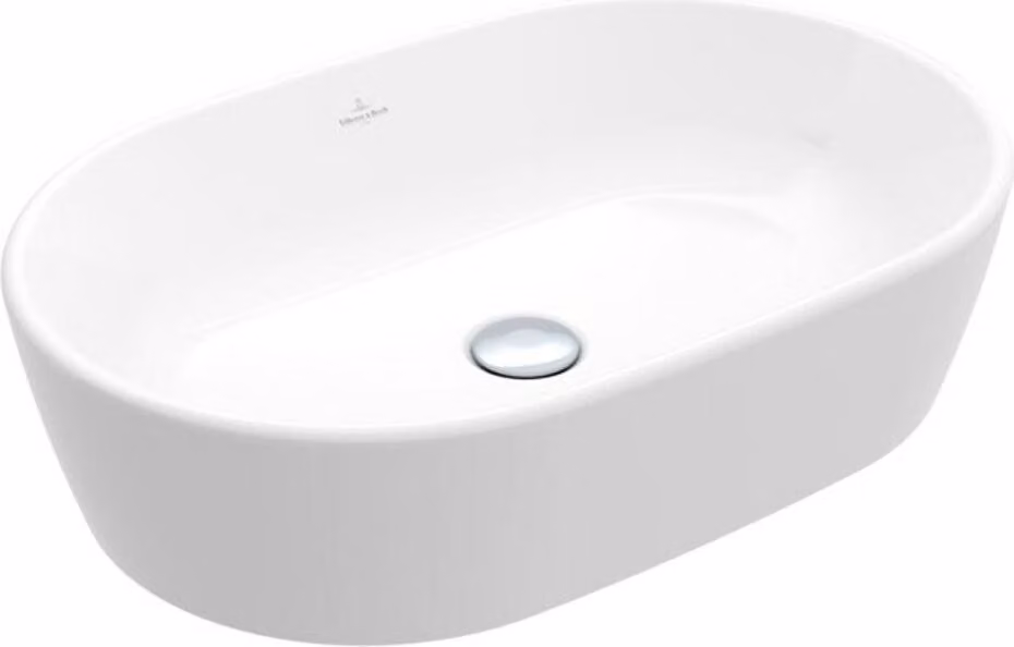 Villeroy & Boch Architectura - Lavabo da appoggio, 600x400 mm, senza sfioratore, CeramicPlus, bianco alpino 5A2661R1