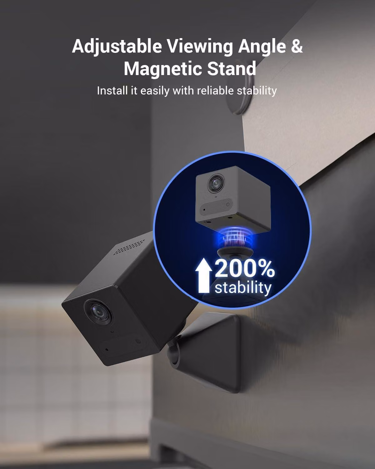 Telecamera di sicurezza interna - Telecamera di videosorveglianza Wi-Fi - Telecamera IP wireless - con batteria da 2000 mAh