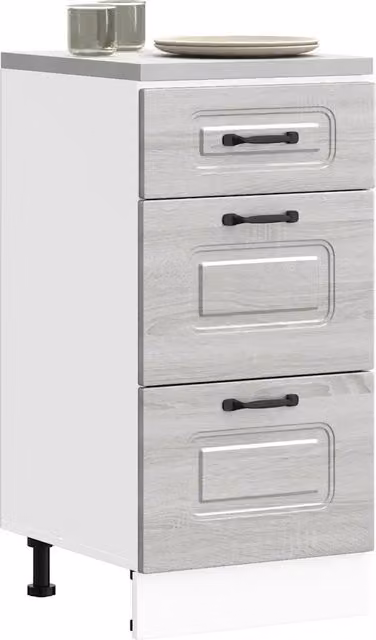 Mobile Base da Cucina Kalmar Design Mania Grigio Sonoma in Legno Multistrato L: 65 cm, P: 46 cm, H: 81,5 cm