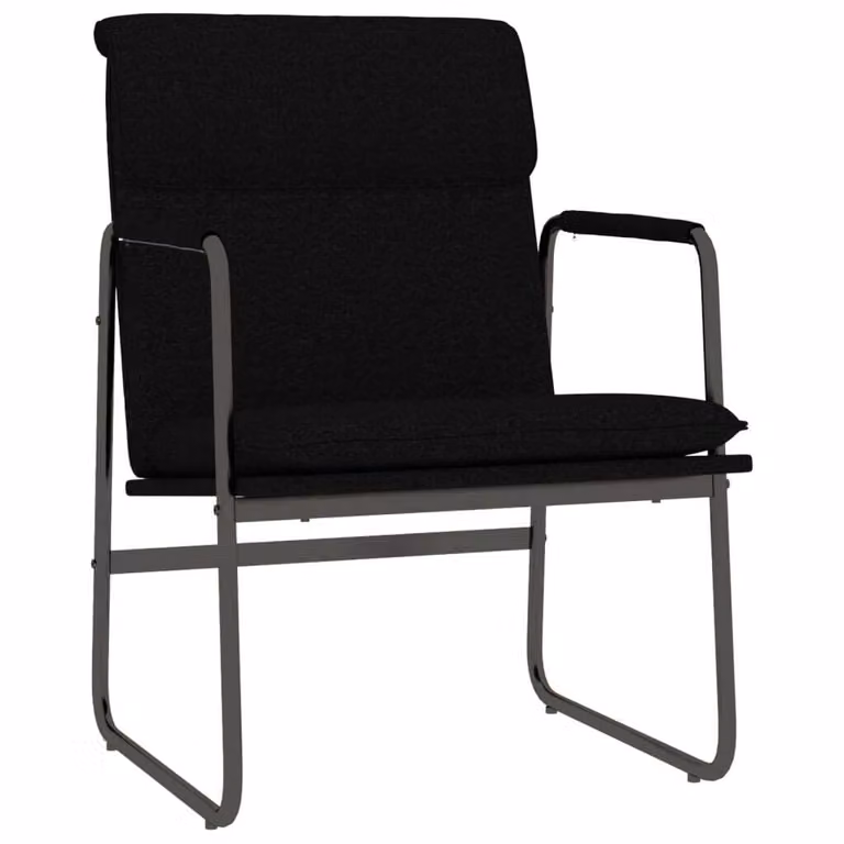 Sedia Lounge Nera 55x64x80 cm in Tessuto