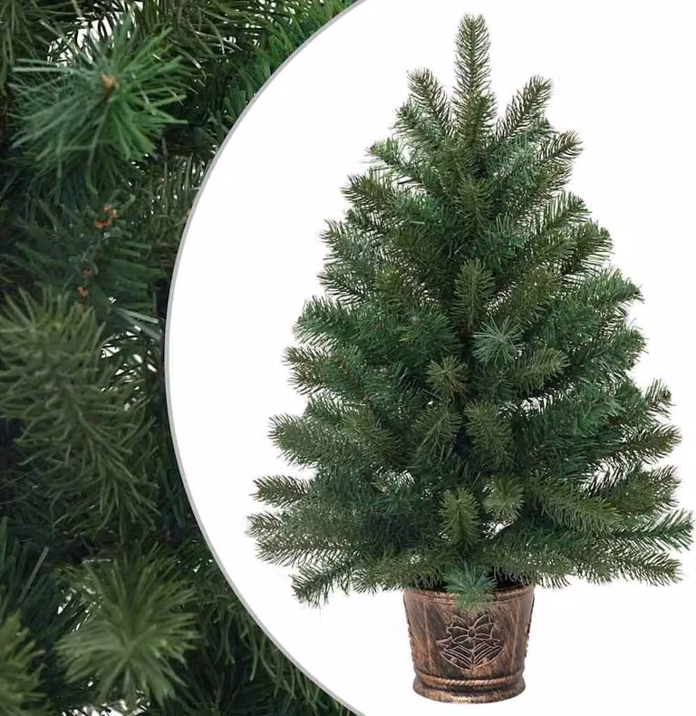 Albero di Natale artificiale verde 75 cm PVC, PE e acciaio