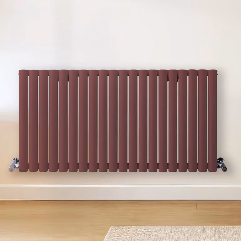 Radiatore di Design Orizzontale Rosso (Booth Rosso) - 600mm x 1180mm - Pannello Doppio  - Revive