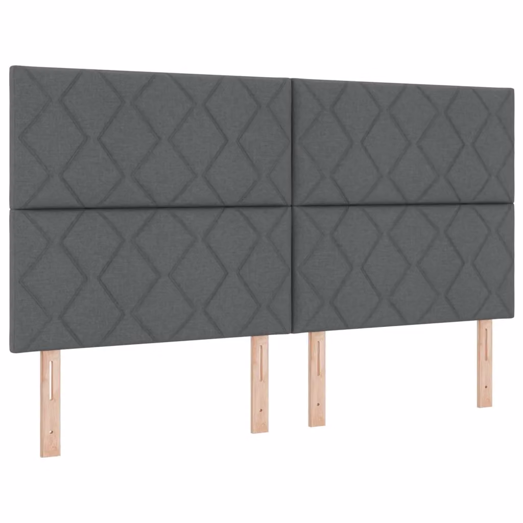 Testiera per letto con illuminazione LED e porta di ricarica USB vidaXL in tessuto grigio, Larghezza: 180 cm