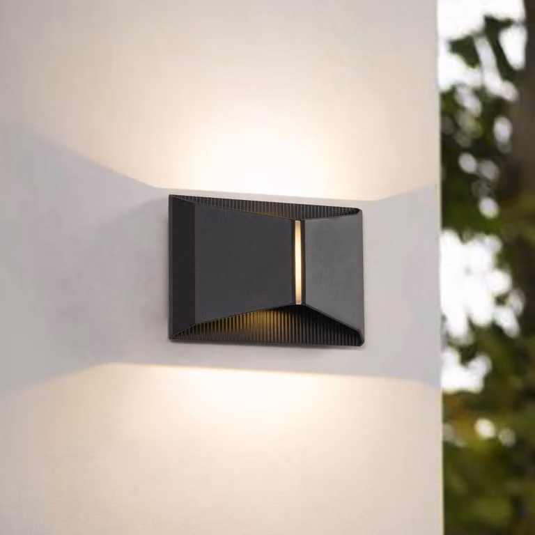 Applique da esterni a LED Anlira Lindby, Nero, Metallo, Moderno, Applique LED da esterni