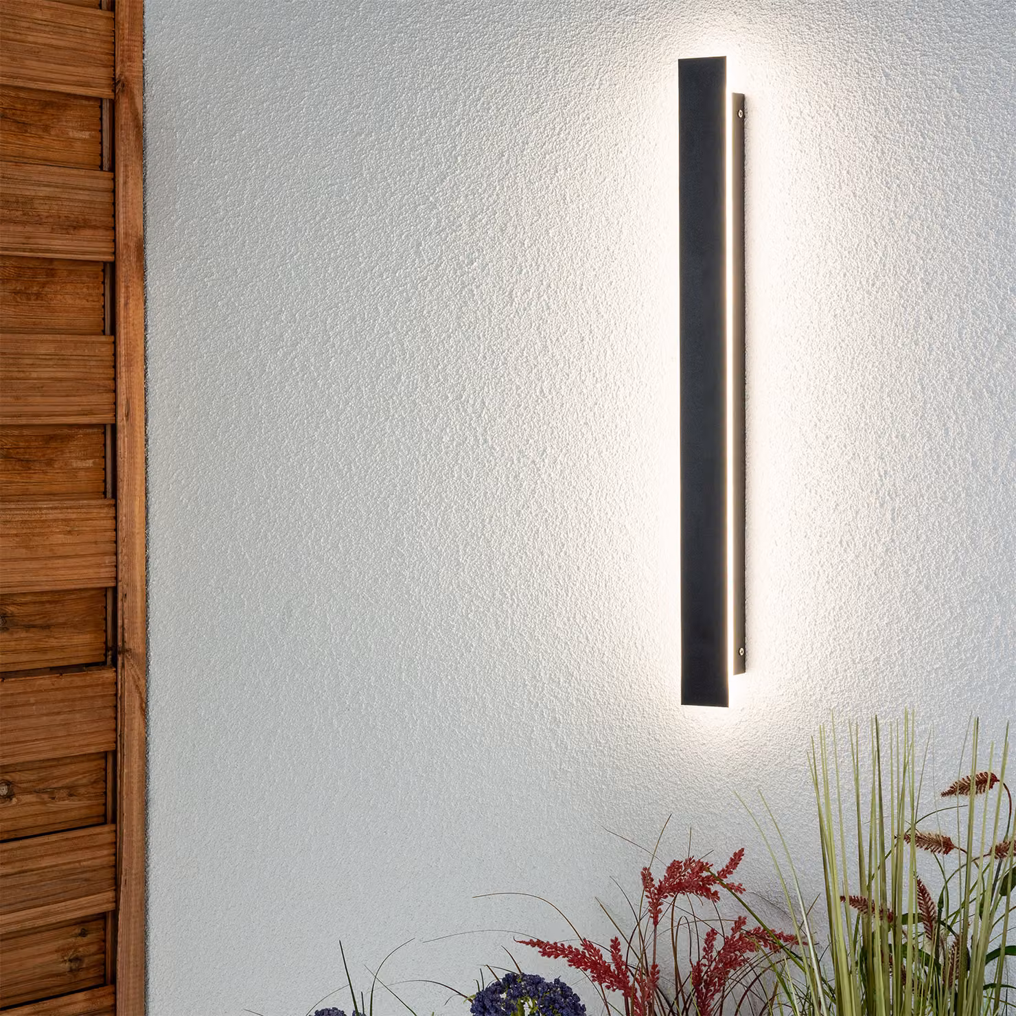 LUMILED applique da esterno 18W LED moderno 230V 4000 K bianco neutro lampada da parete lampada da esterno lampada da parete acciaio inox plastica nero IP65 impermeabile esterno