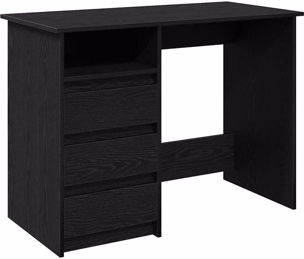 Scrivania Nera 102x50x75 cm in Legno Multistrato