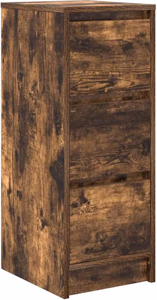 Credenza Rovere Fumo 29,5x34x76 cm in Legno Multistrato