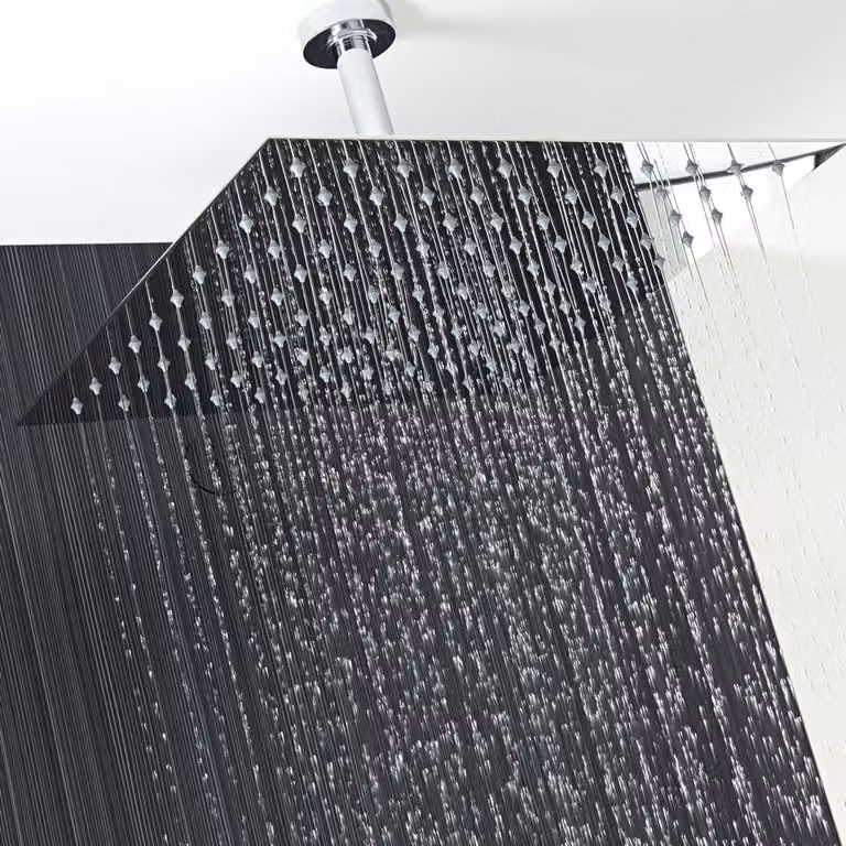 Soffione Doccia Quadrato Ultrasottile da Soffitto 400 x 400mm - Arvo