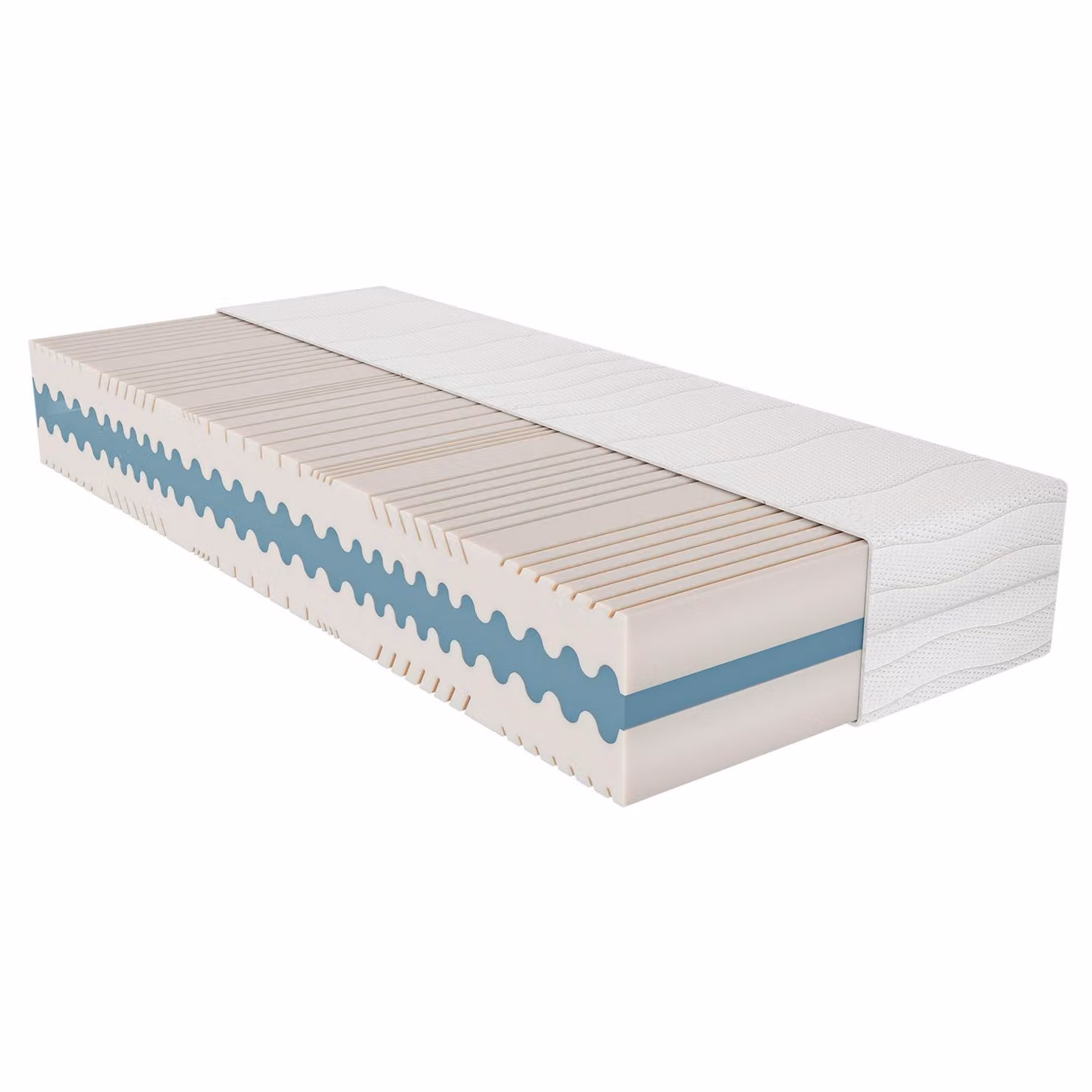 Materasso BeCo Gigant Trio / 140 x 200 cm / H3 (81 - 100 kg) / Altezza 30 cm / Schiuma comfort con anima in schiuma a freddo a tre strati