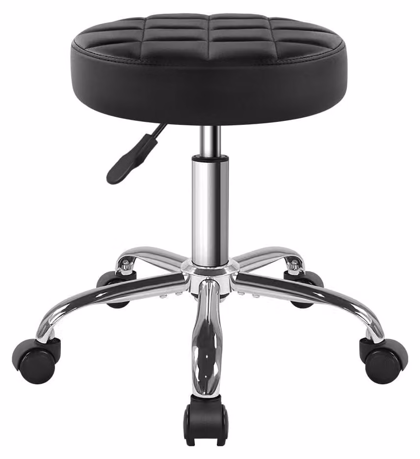 Omgoods - Sedia girevole classica nera con rotelle - Sedia regolabile in altezza, ideale per la casa e il salone