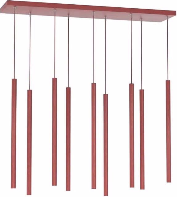 Lampada sospesa SELTER bordeaux stick 9xG9 Emibig